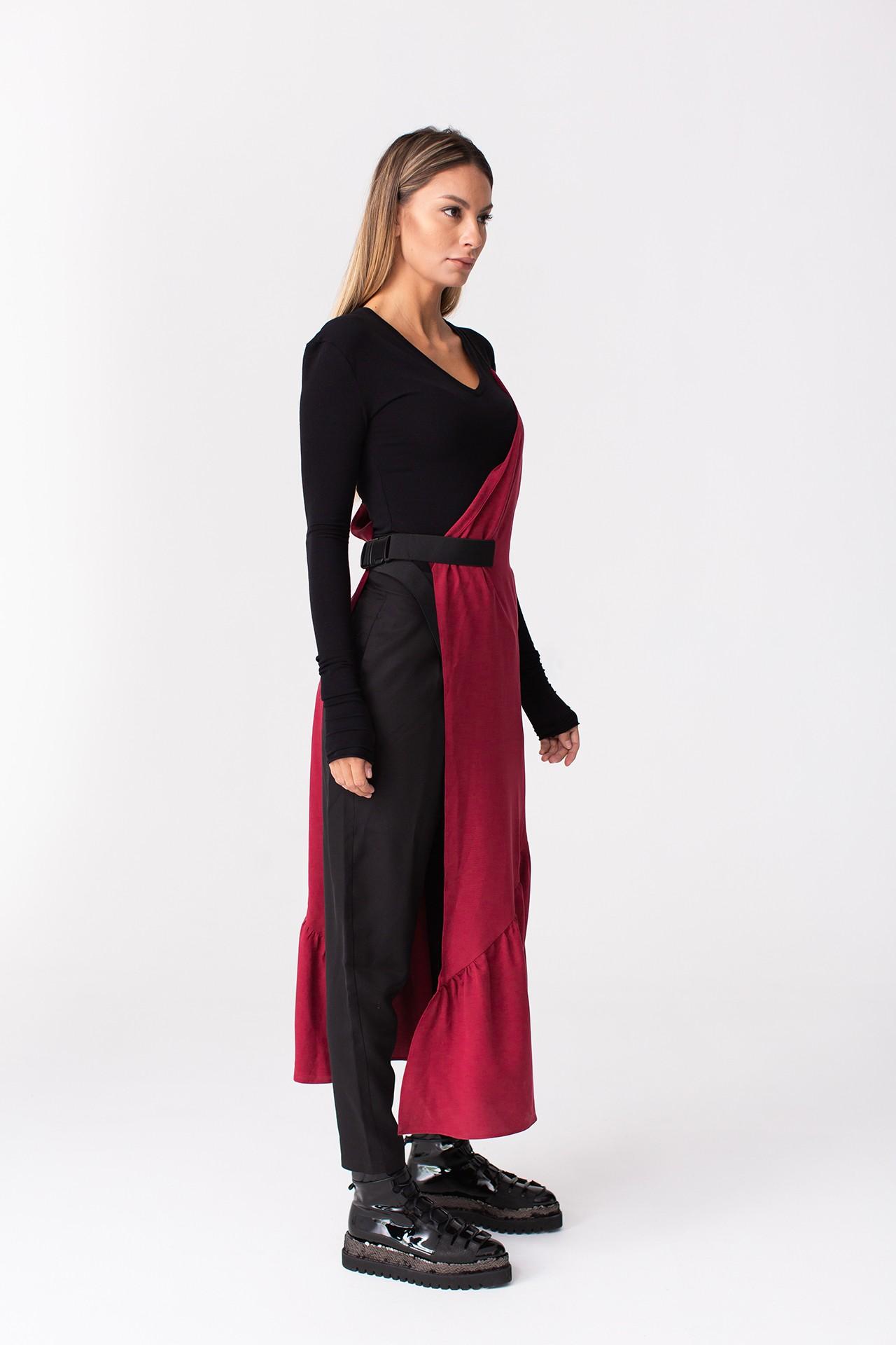 Elegant Half Bordo Dress