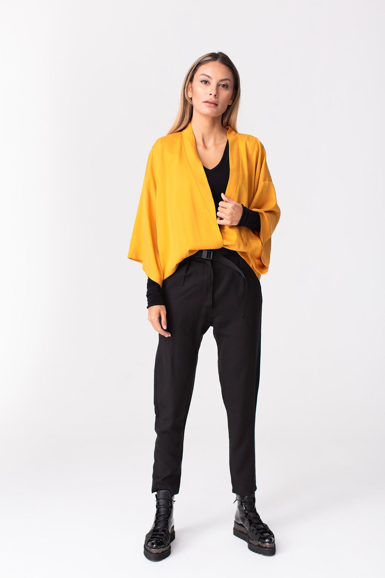 Short Mustard Kimono