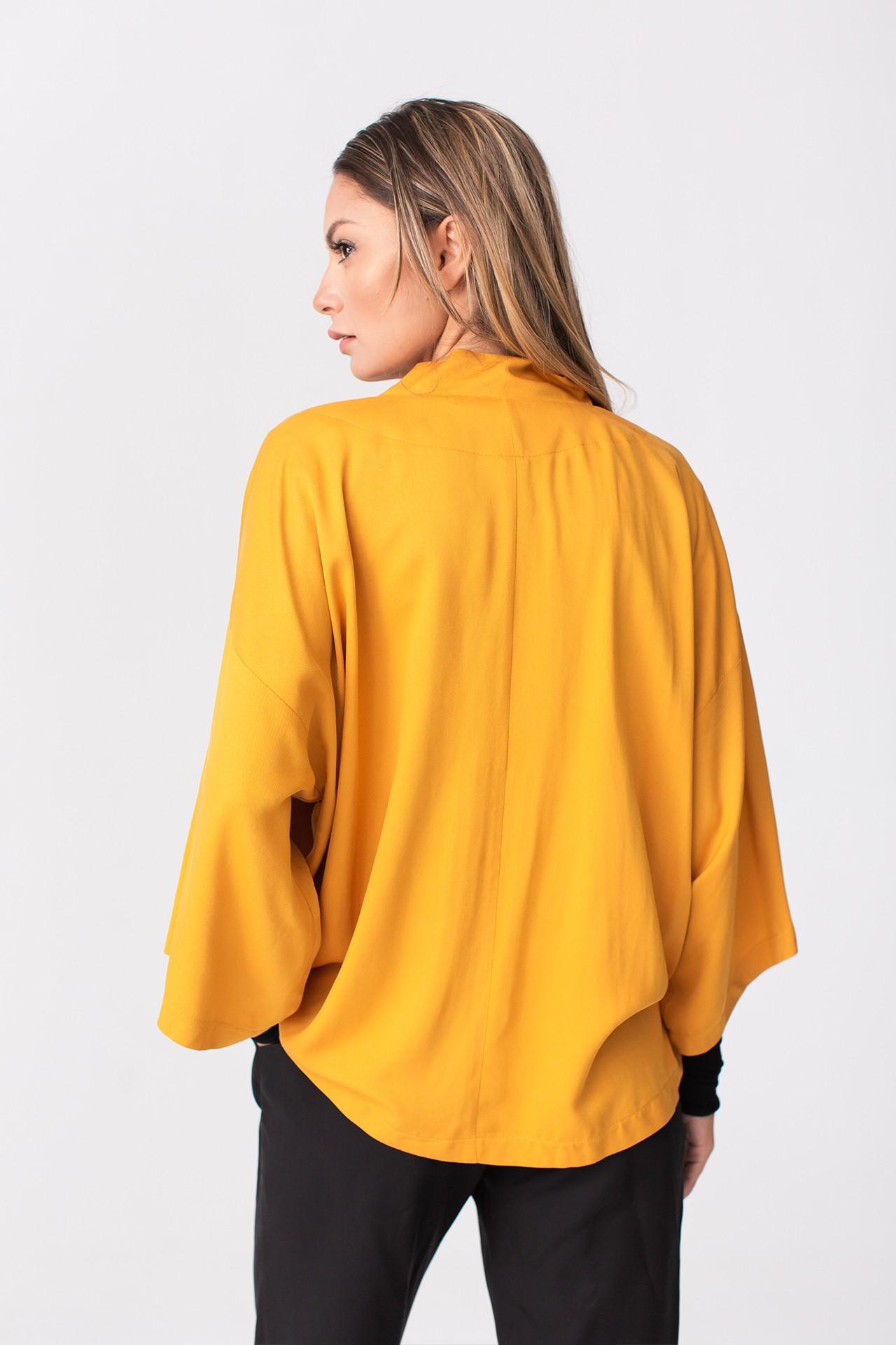 Short Mustard Kimono