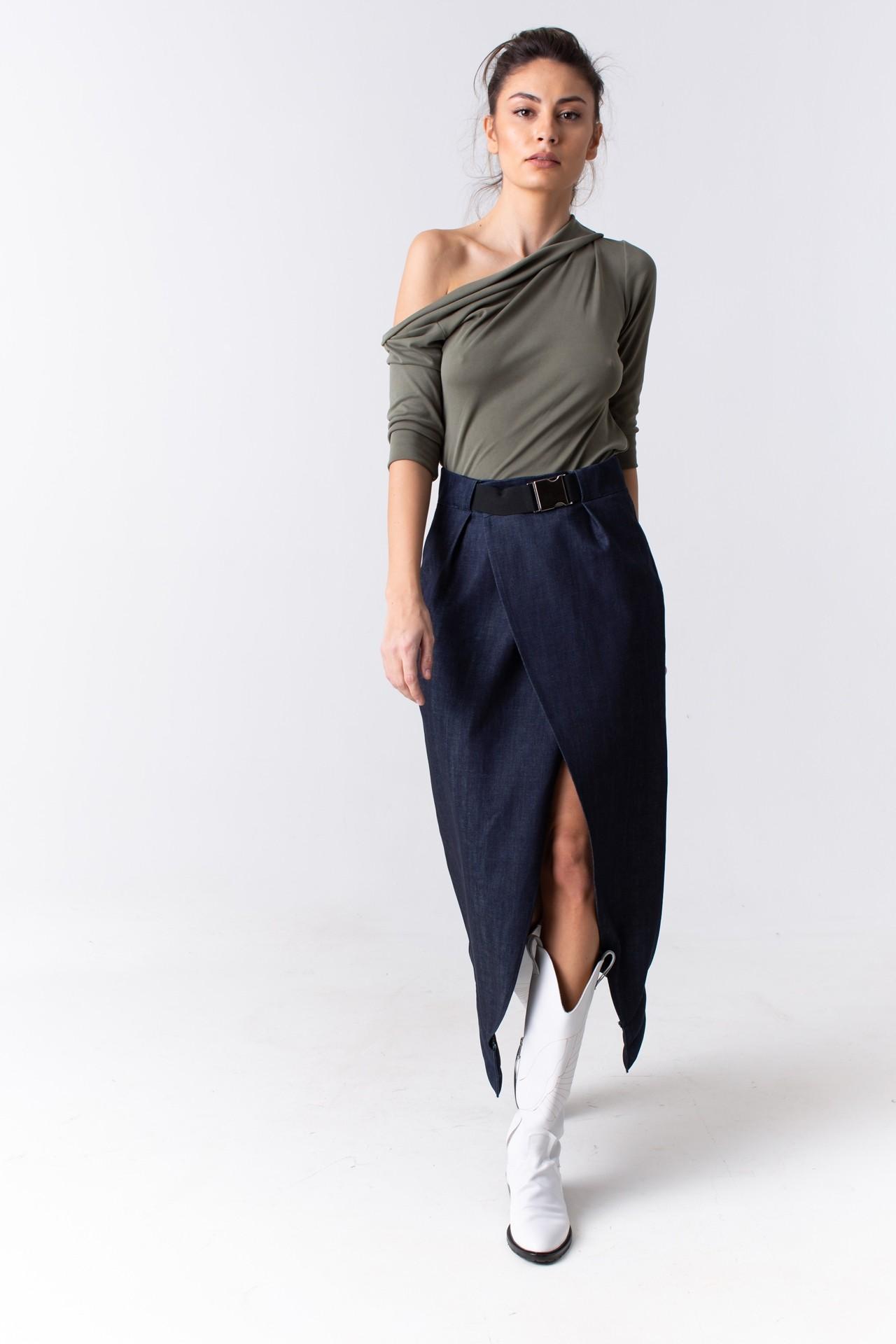 Wrap Your Denim Skirt