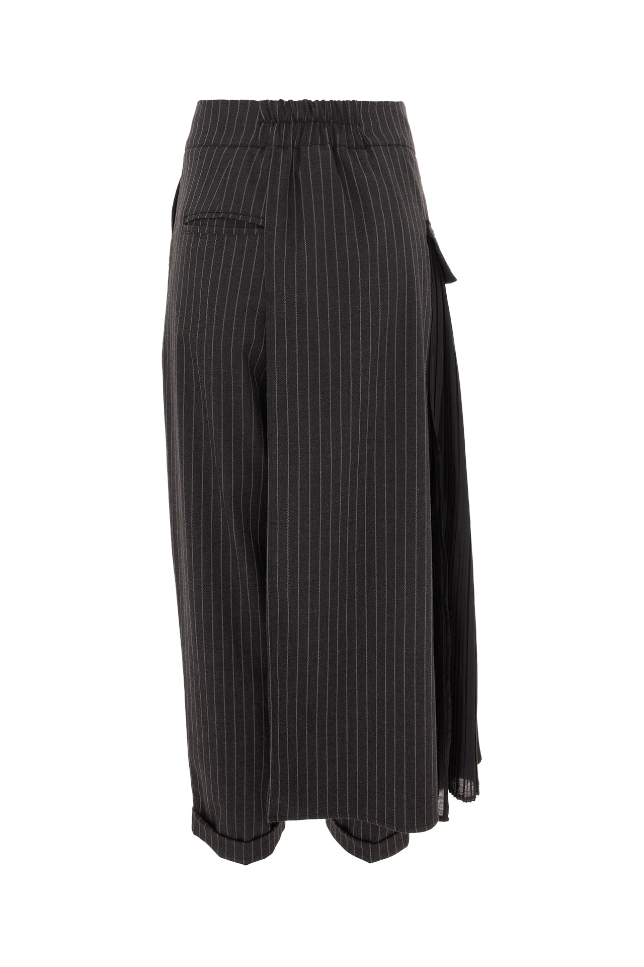 Striped Grey Pants with Fan Skirt