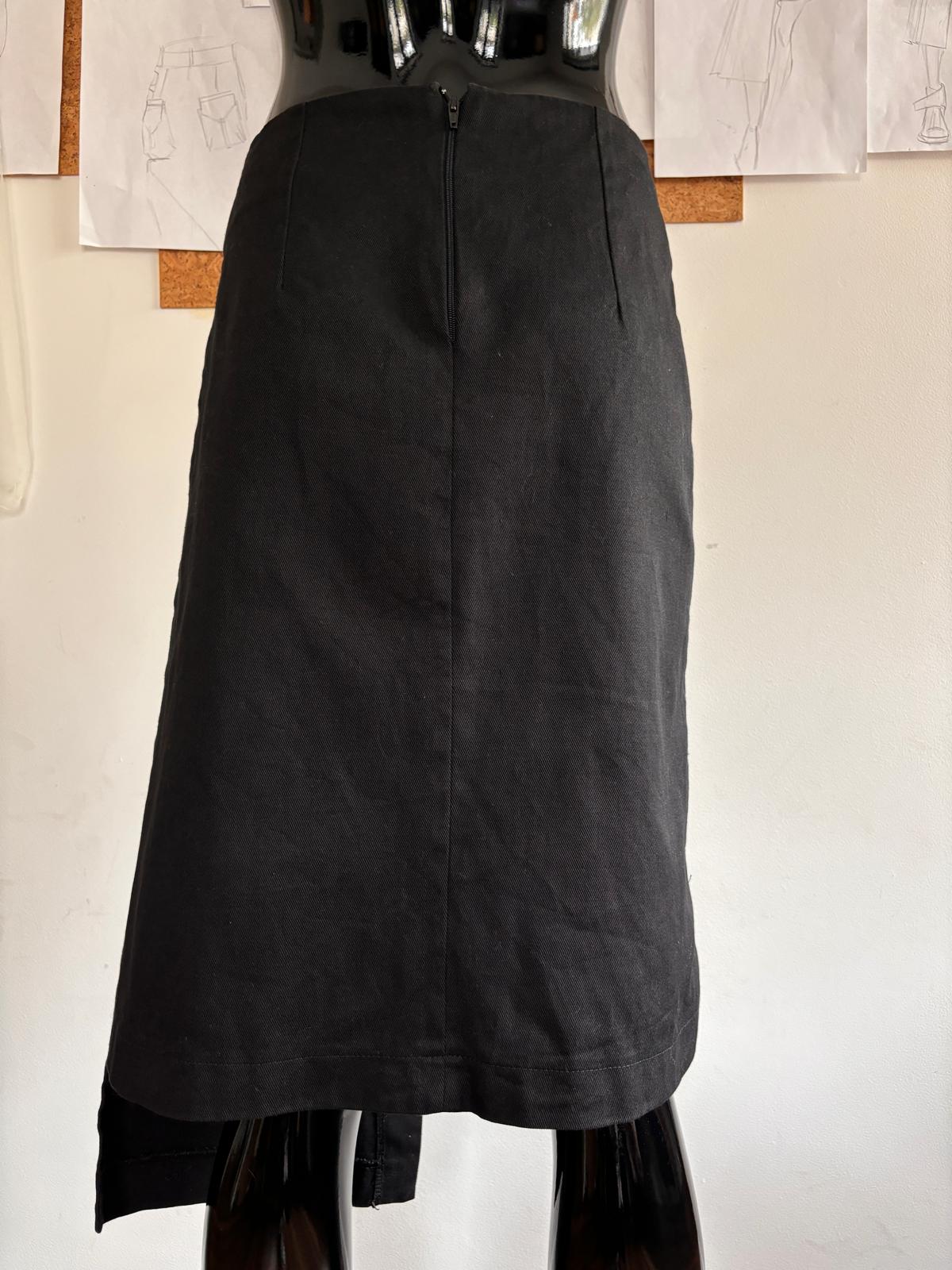 Asymmetric Black Skirt