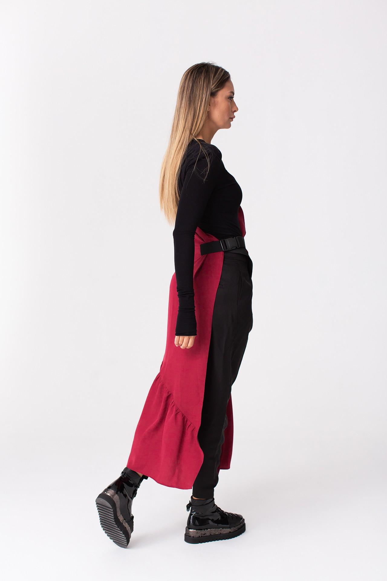 Elegant Half Bordo Dress